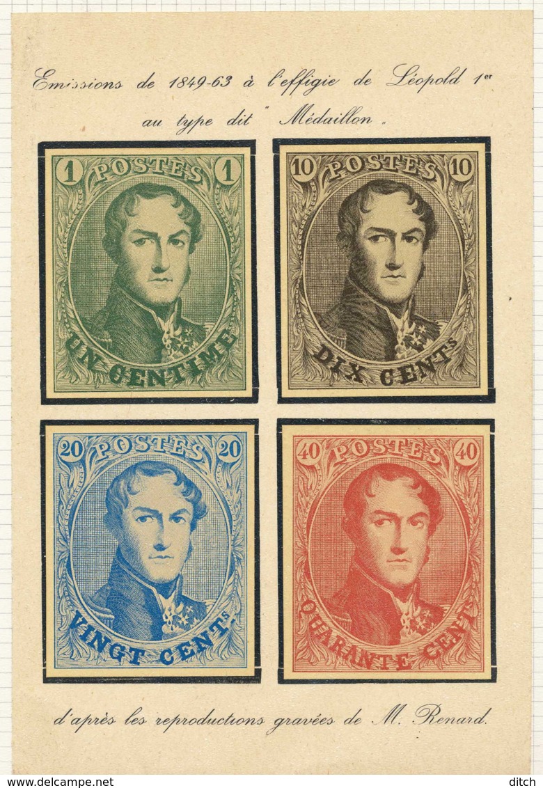 NN - D - [97583]TB//**/Mnh-NN - Reproduction Gravées De Renard, Médaillon - Essais & Réimpressions