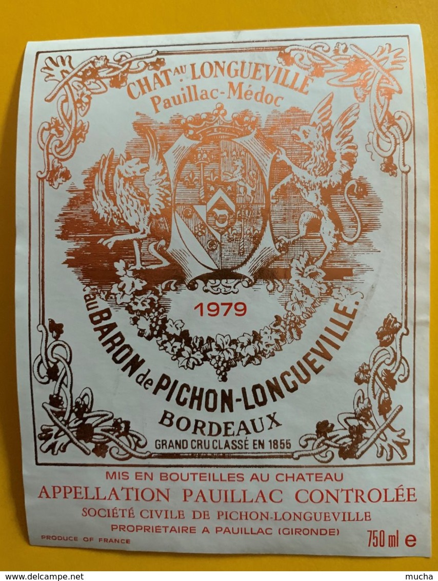 11750 - Château Longueville 1979 Pauillac - Bordeaux