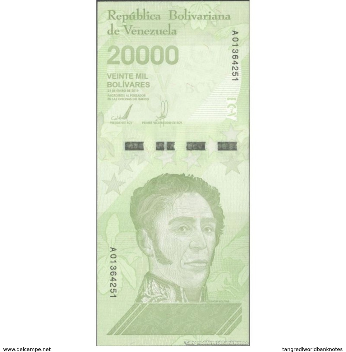 TWN - VENEZUELA NEW - 20000 20.000 Bolivares 22.1.2019 Prefix A UNC - Venezuela