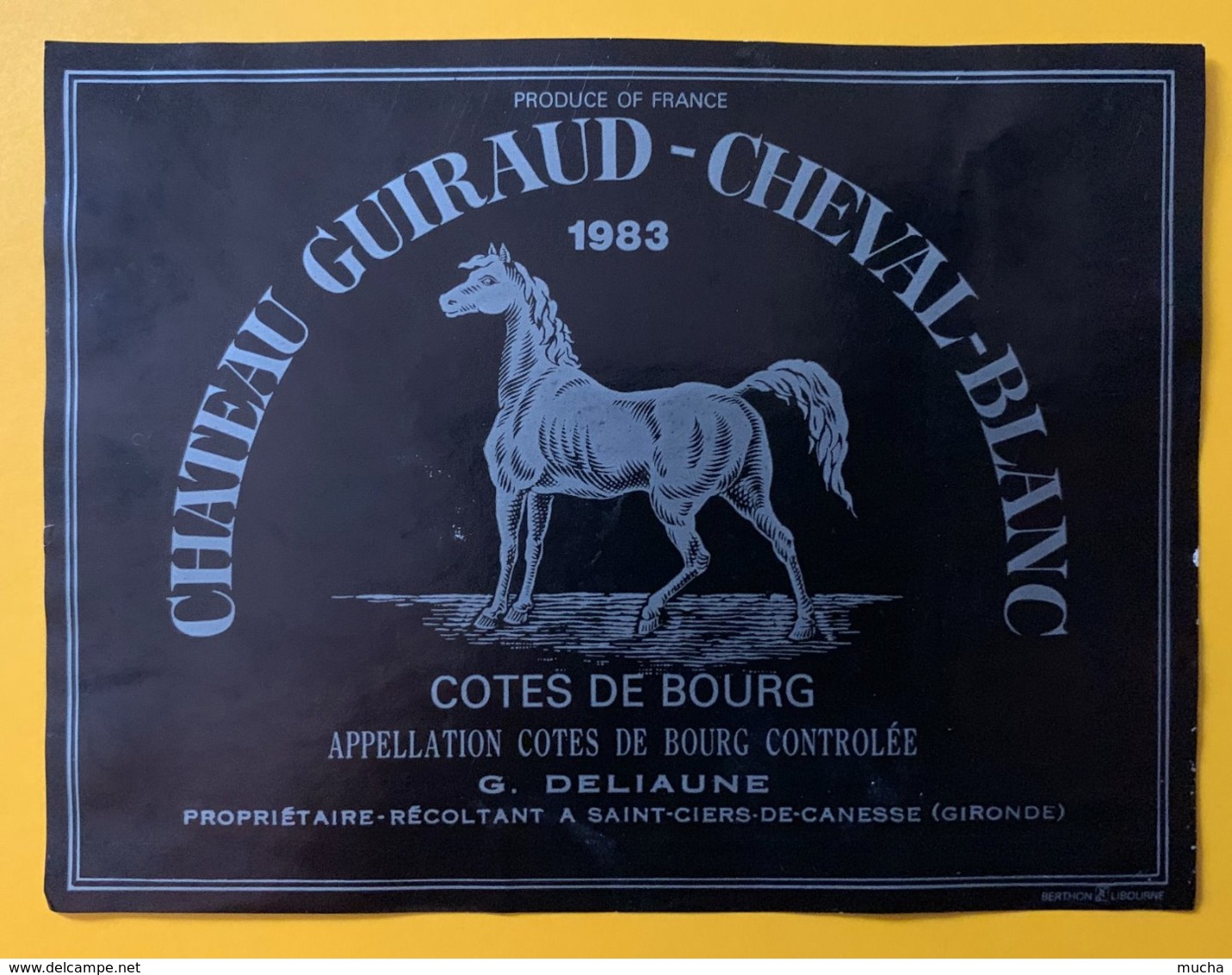 11762 - Château Guiraud-Cheval-Blanc Côtes De Bourg 1983 - Bordeaux