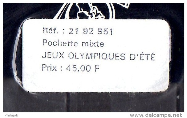 " FRANCE - GRECE : J.O. D'ETE " Pochette D'Emission Commune  SOUS BLISTER De 1992  4 X N° YT 2745 + 4 X N° YT 178 PPEC - Emissions Communes