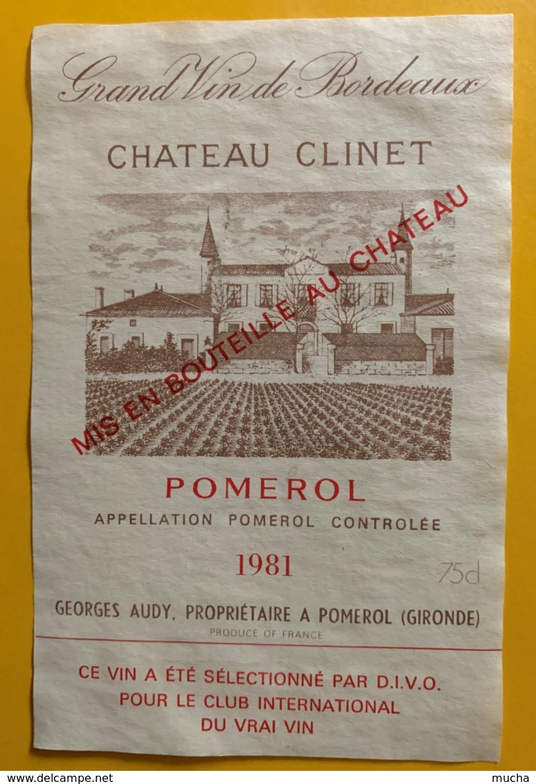 11763 - Château Clinet 1981 Pomerol - Bordeaux