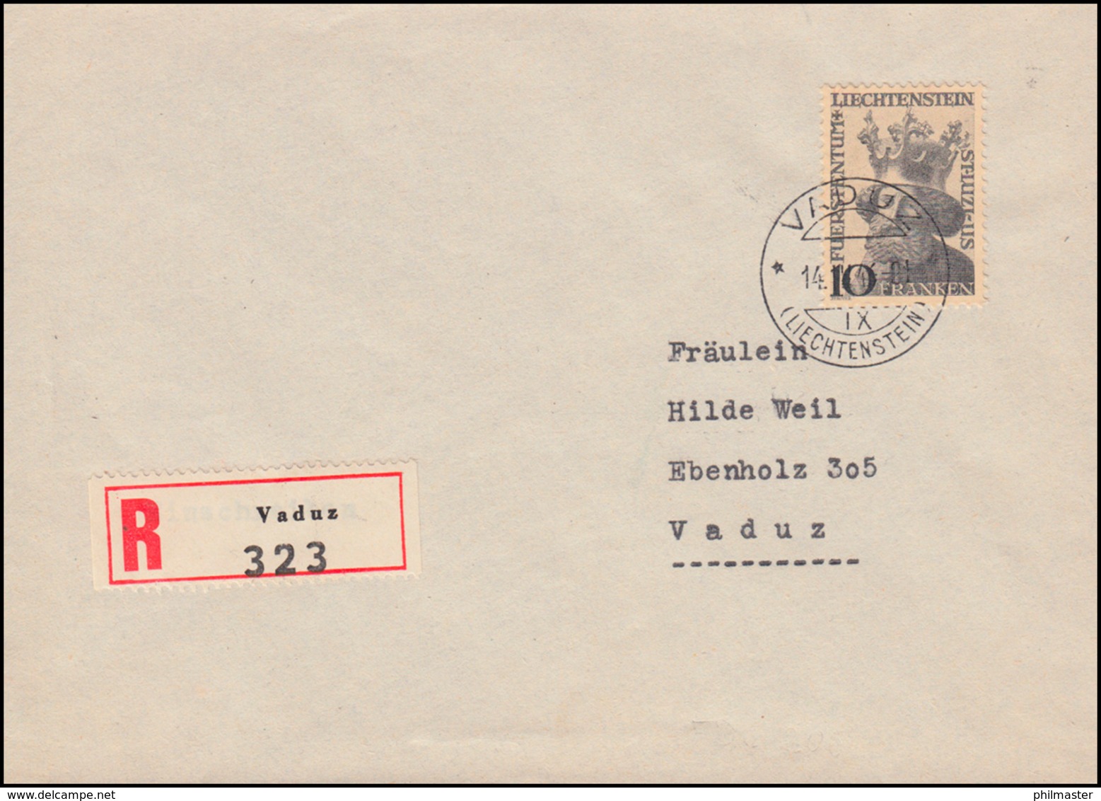 Liechtenstein 247 Heiliger Luzius Auf Einschreiben-FDC VADUZ 15.3.46 - Other & Unclassified