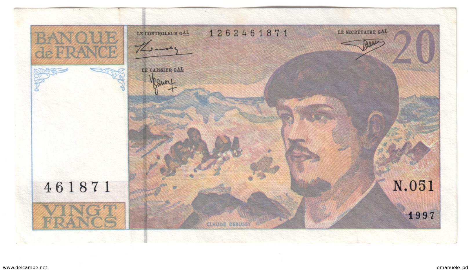 France 20 Francs 1997 - 20 F 1980-1997 ''Debussy''