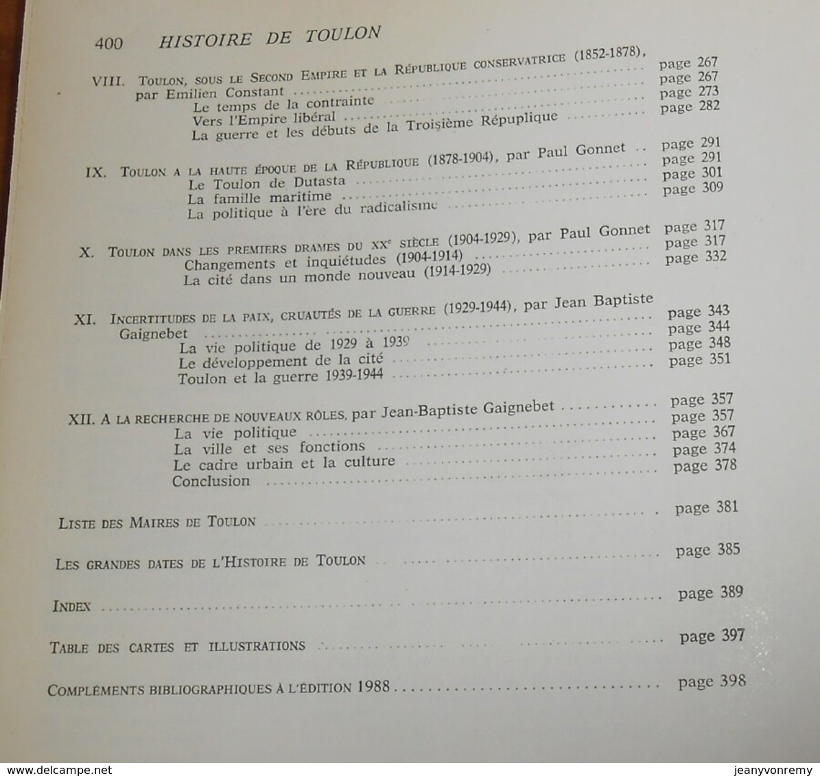 Histoire De Toulon. Maurice Agulhon. 1988. - Provence - Alpes-du-Sud