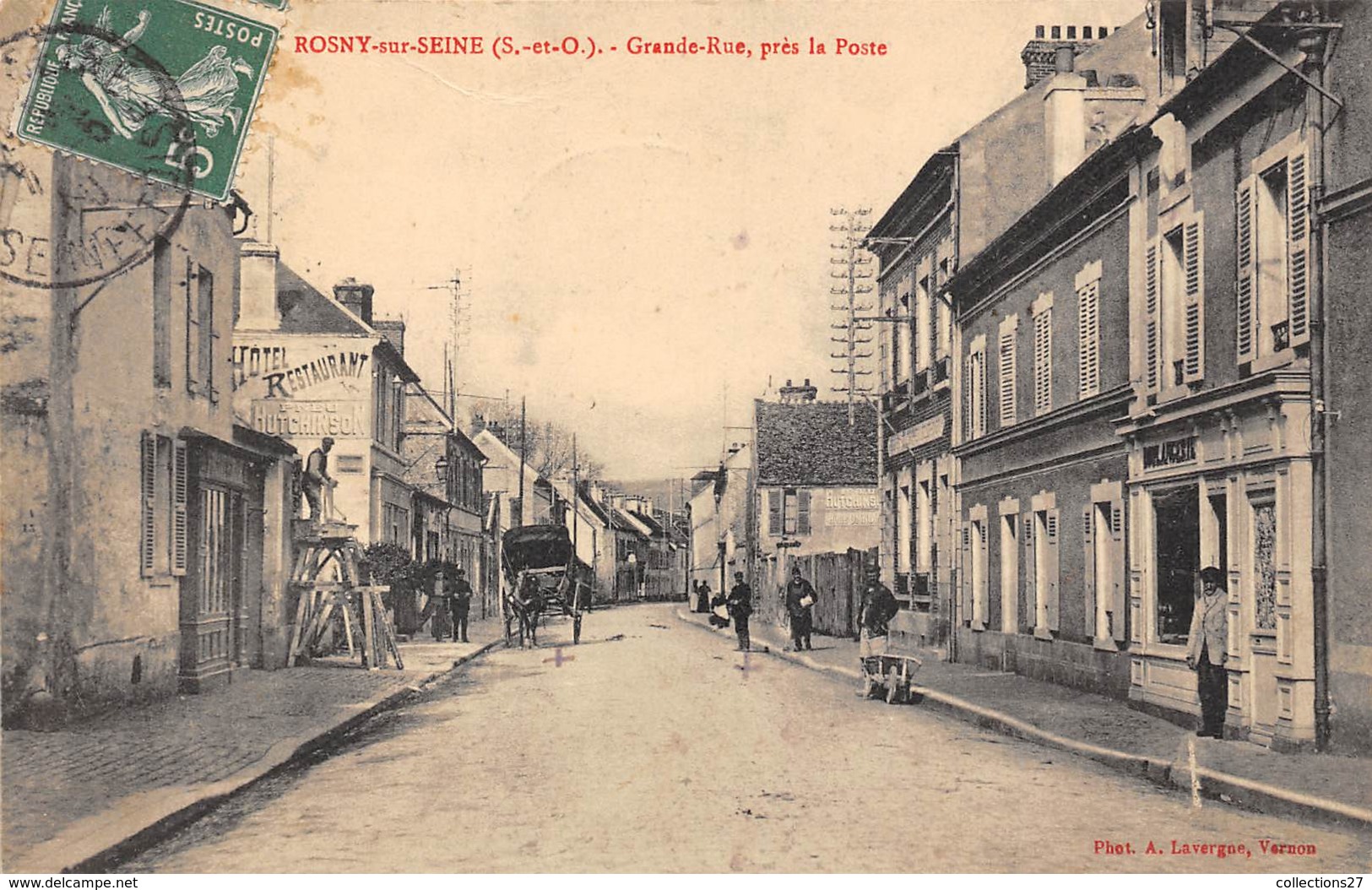 78-ROSNY-SUR-SEINE- GRANDE RUE PRES LA POSTE - Rosny Sur Seine