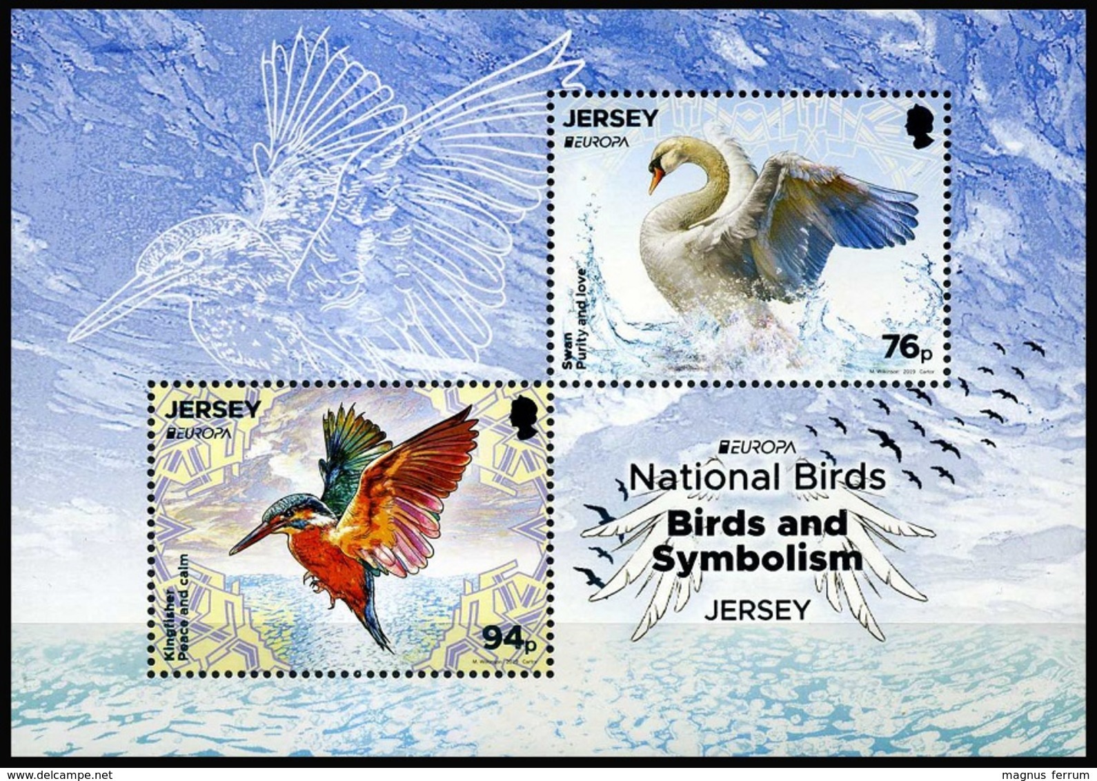 2019 Jersey, Europa, CEPT, National Birds, S/sheet Of 2 Stamps, MNH - 2019