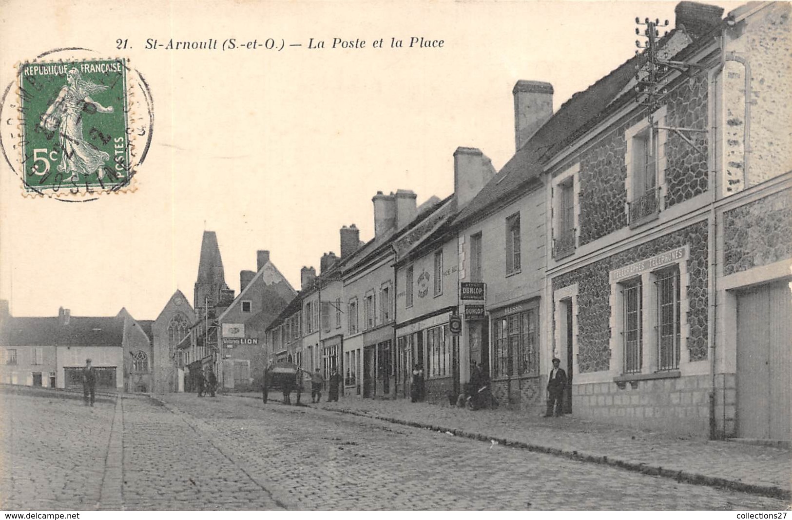 78-SAINT-ARNOULT- LA POSTE ET LA PLACE - St. Arnoult En Yvelines