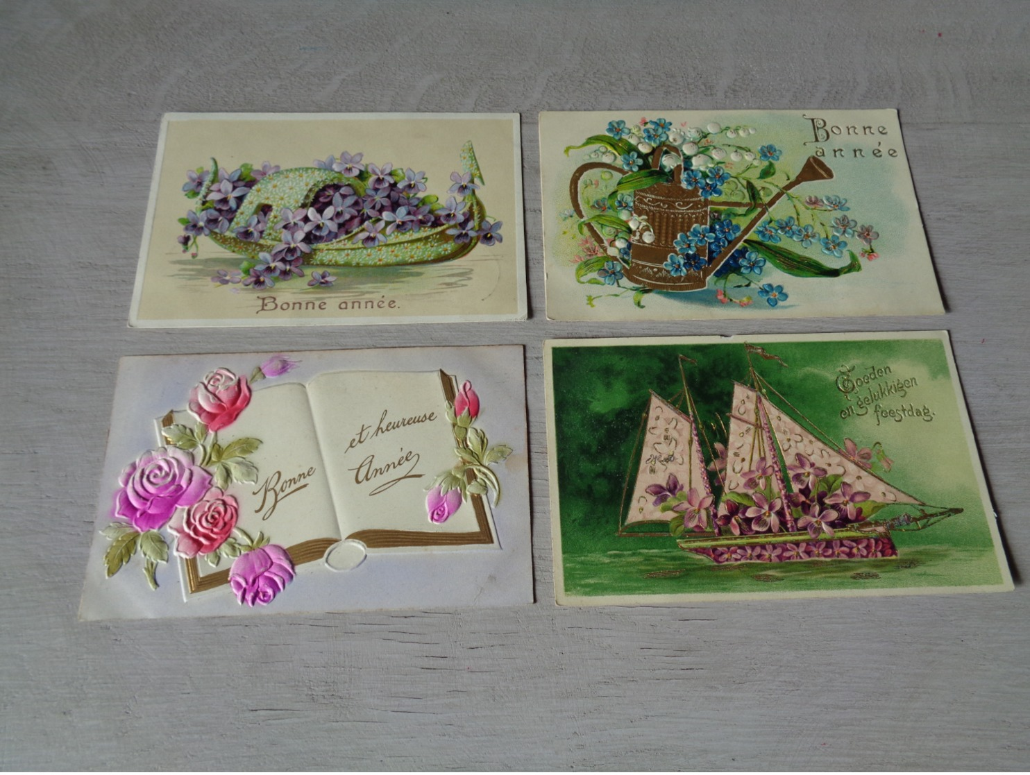 Beau Lot De 60 Cartes Postales De Fantaisie Gaufrées  Gaufrée       Mooi Lot Van 60 Postkaarten Van Fantasie Reliëf - 5 - 99 Cartes