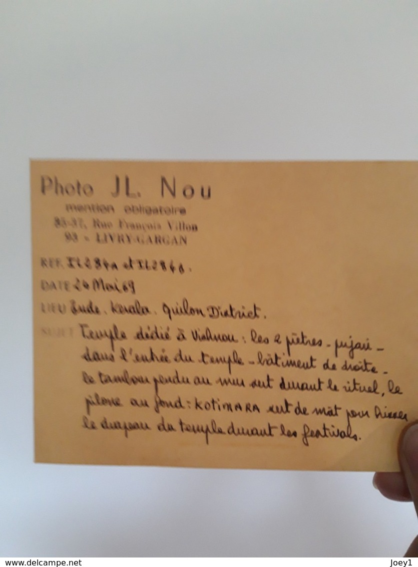 Ekta Original Du Photographe Jean Louis Nou,prix Niepce 1975,spécialiste De L Inde - Dias