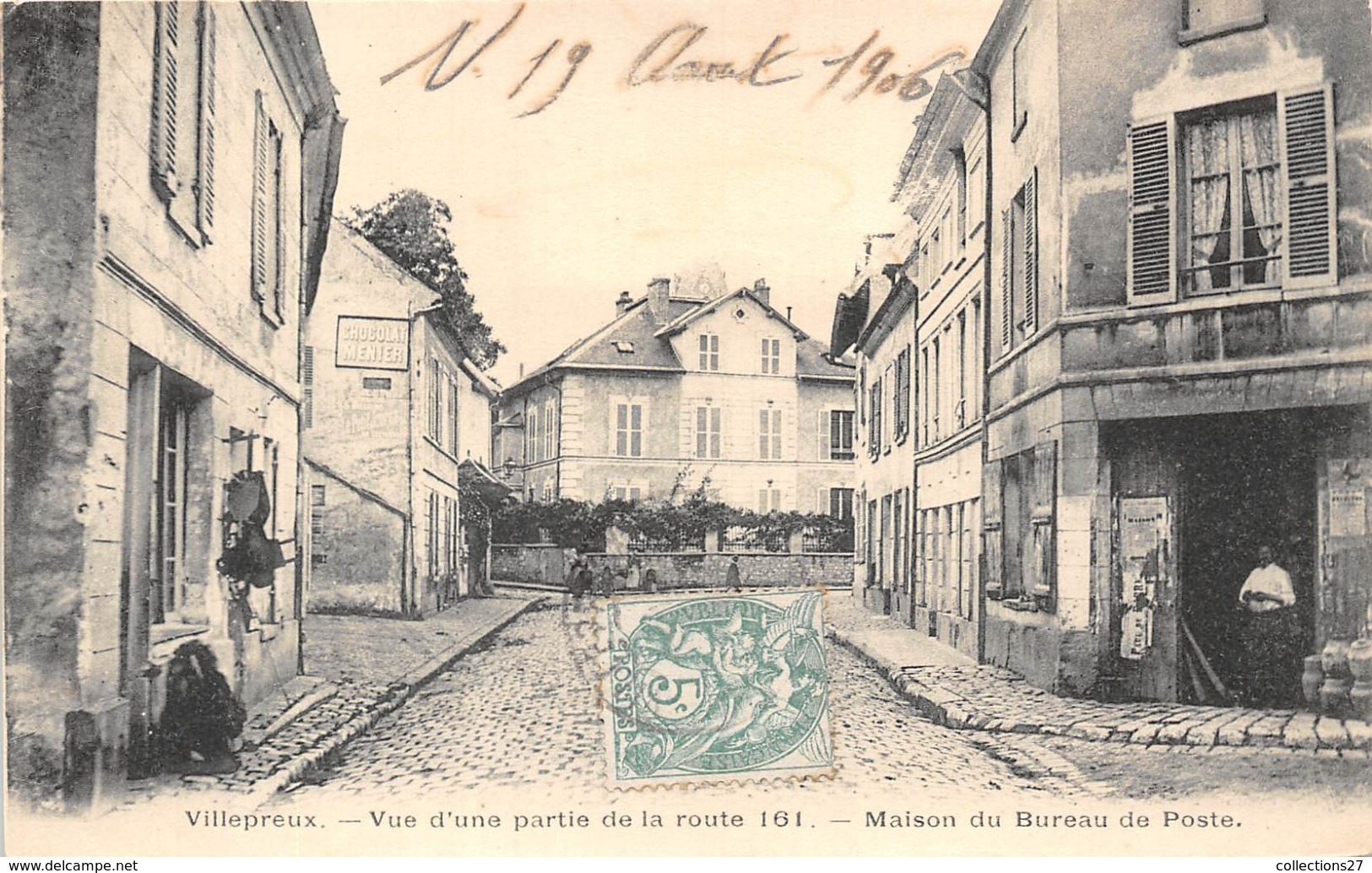 78-VILLEPREUX-VUE D'UNE PARTIE DE LA ROUTE 161 , MAISON DU BUREAU DE POSTE - Villepreux