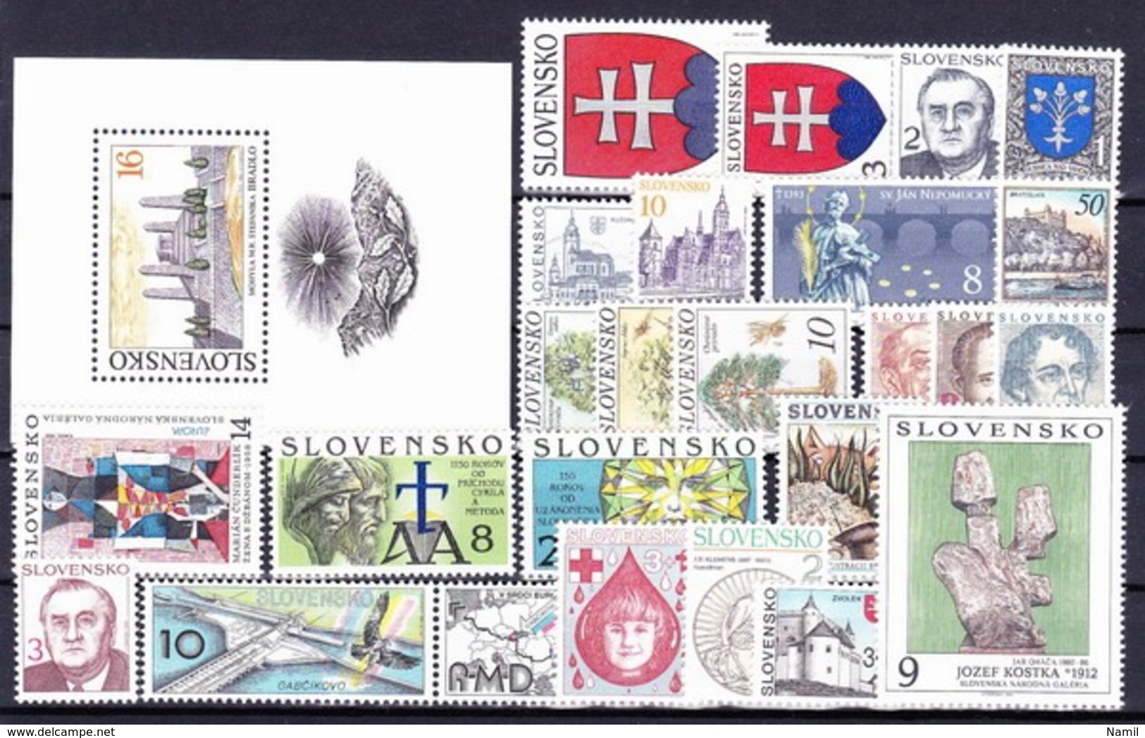 ** Slovaquie 1993 Mi 162-186, (MNH) L'année Complete - Full Years