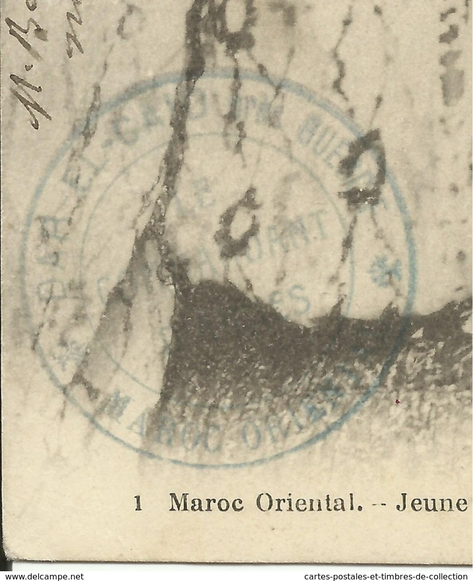 Maroc Oriental , Jeune Femme Juive , + Cachet Militaire De " DAR EL CAID " - Autres & Non Classés