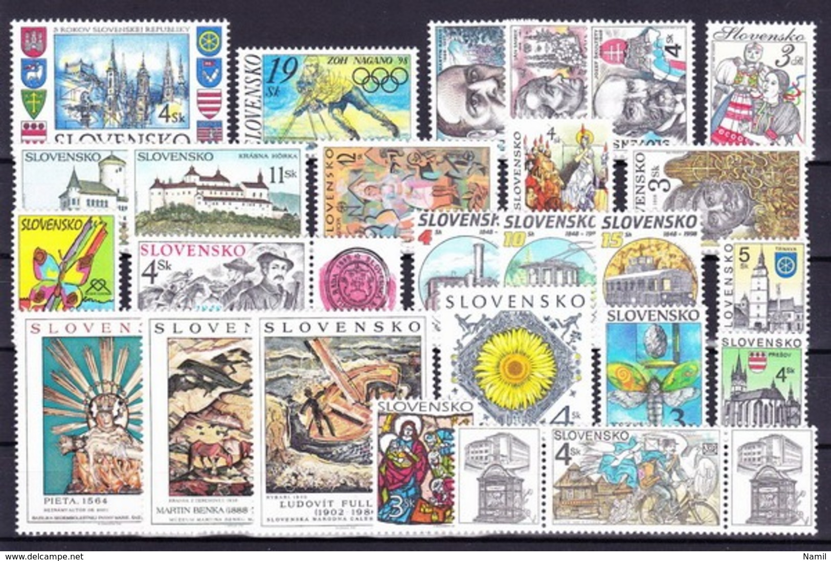 ** Slovaquie 1998 Mi 300-328, (MNH) L'année Complete - Full Years