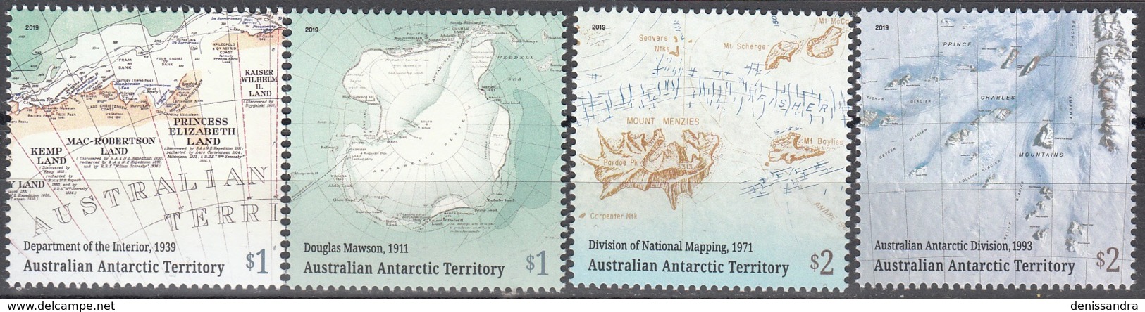 Australian Antarctic Territory 2019 100 Ans Cartes Du Territoire Neuf ** - Neufs