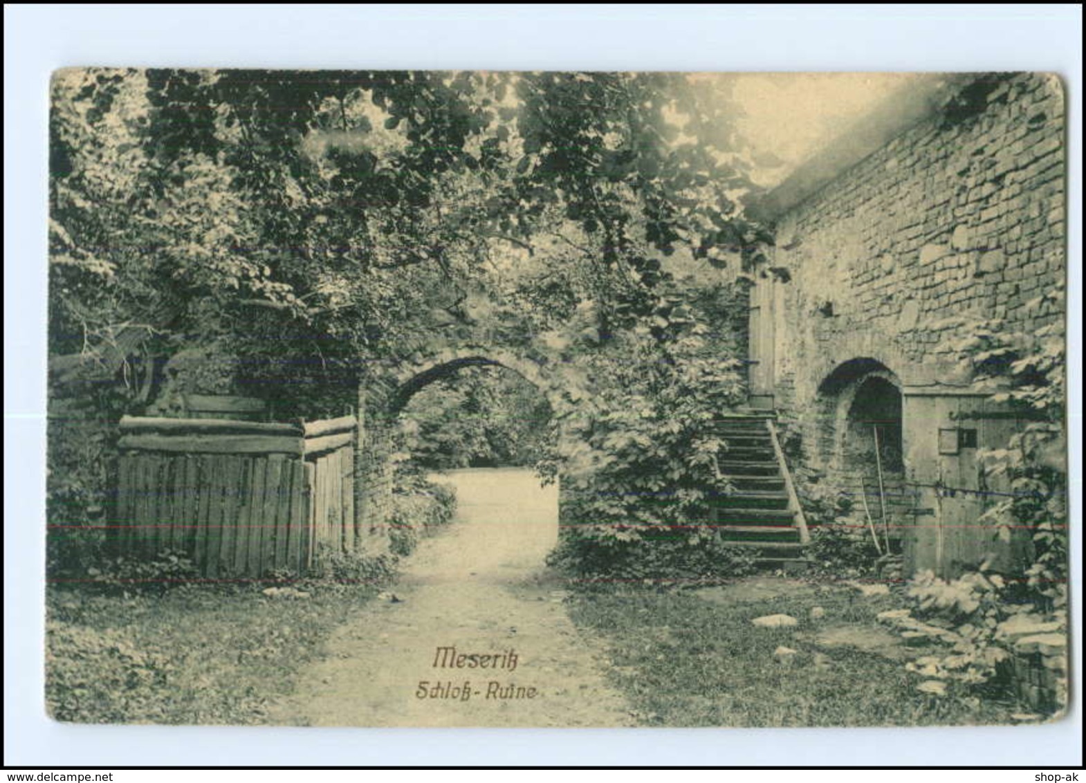 Y13780/ Meseritz Schloß-Ruine AK 1910  Bz. Posen  - Posen