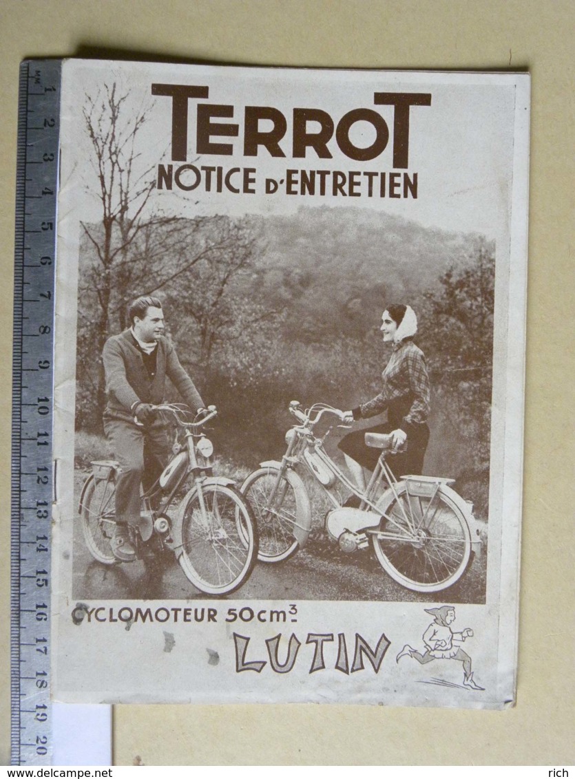 TERROT Notice D'entretien - Cyclomoteur 50 Cm - LUTIN - 2 Rue André Colomban - DIJON - Motor Bikes