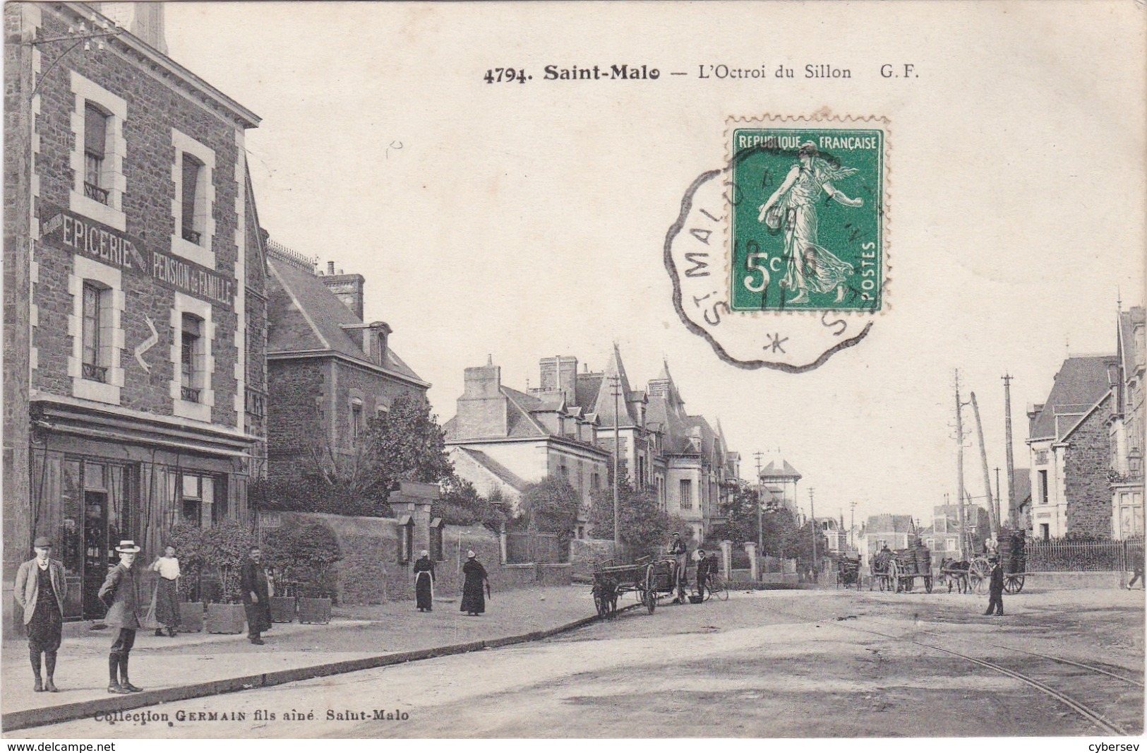 SAINT-MALO - L'Octroi Du Sillon - Epicerie/Pension De Famille - Attelages - Animé - TBE - Saint Malo