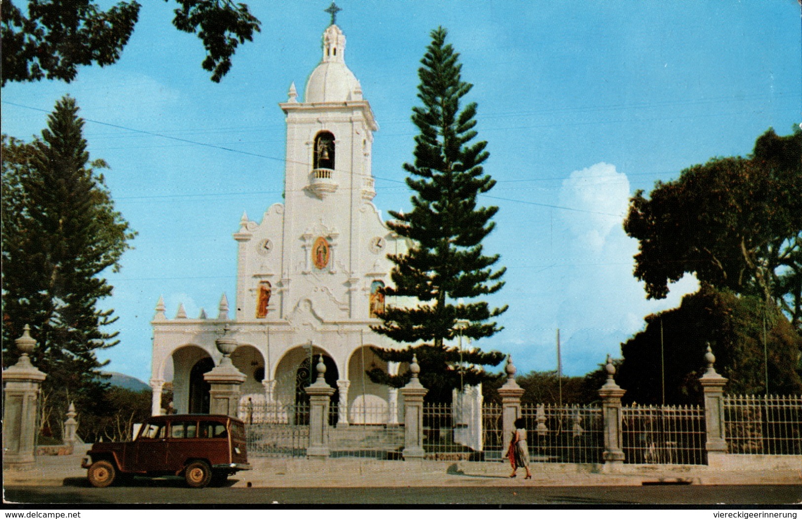 ! Moderne Ansichtskarte San Salvador, Santuario Nacional, Jeep - El Salvador