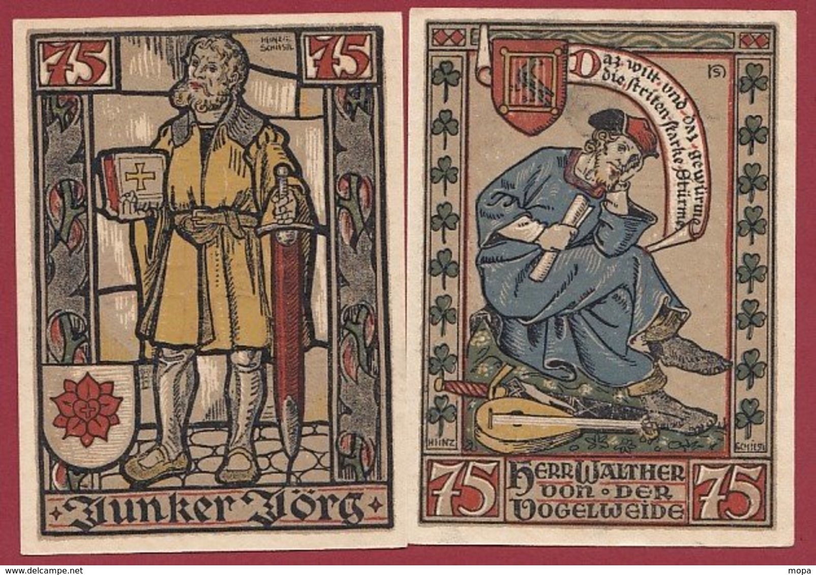 Allemagne 6 Notgeld  Stadt Eisenach ( Série Complète)  Dans L 'état N °22 - Collections