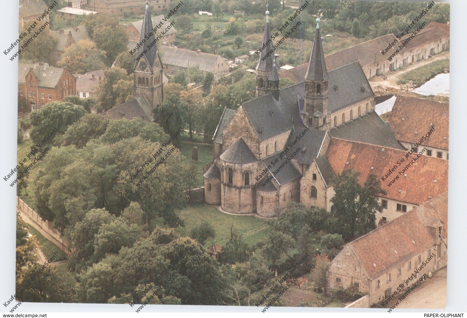 0-3231 HAMERSLEBEN, Katholische Pfarrkirche, Luftaufnahme - Haldensleben