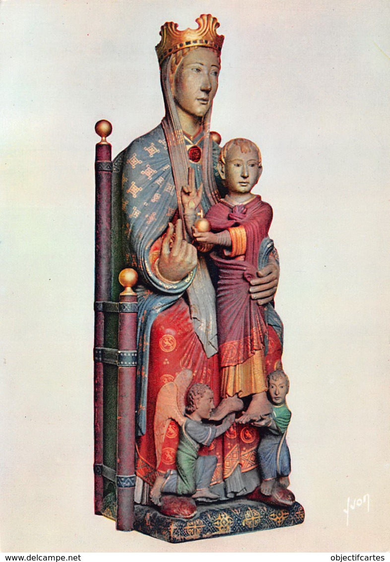 JOUY EN JOSAS L'église La Diège Statue De La Vierge  4 (scan Recto Verso)FRCR00083P - Autres & Non Classés