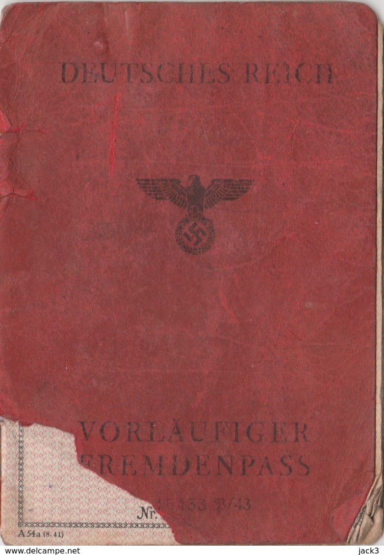 Passaporto Tedesco - Vorlaufiger Fremdenpass - German Passport - Documenti