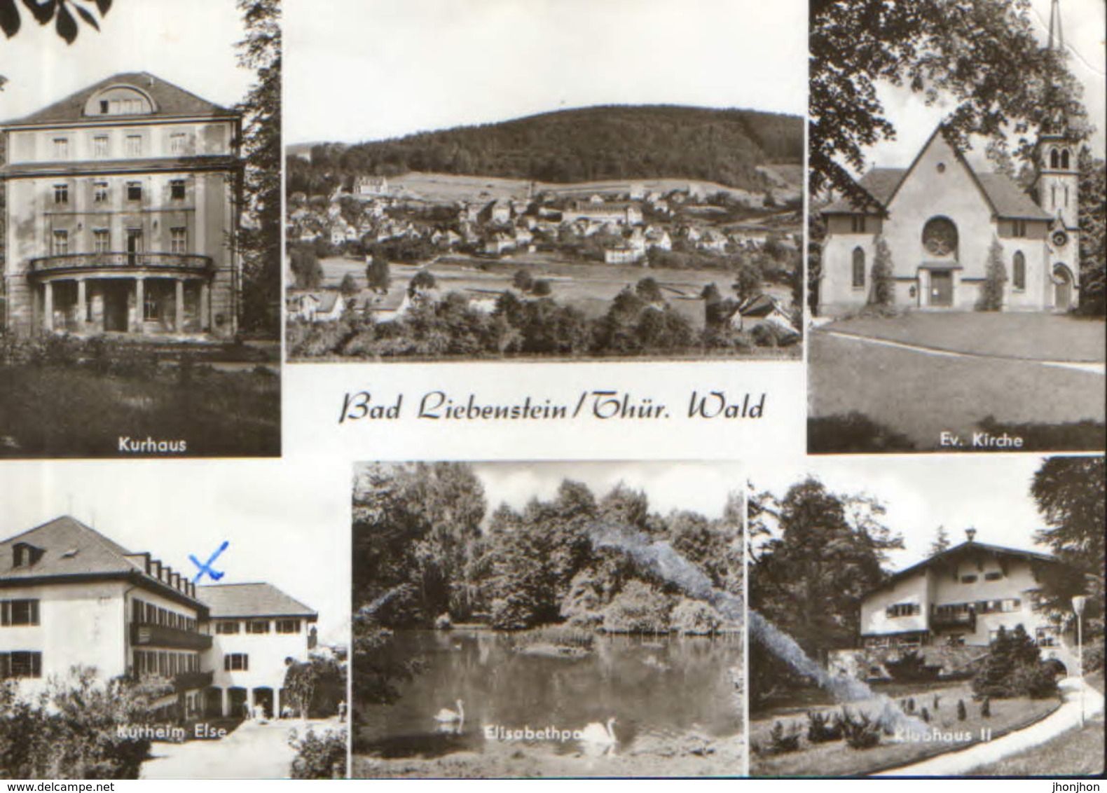 Germany - Postcard Used Written 1974 - Bad Liebenstein - Images From The City -2/scans - Bad Liebenstein