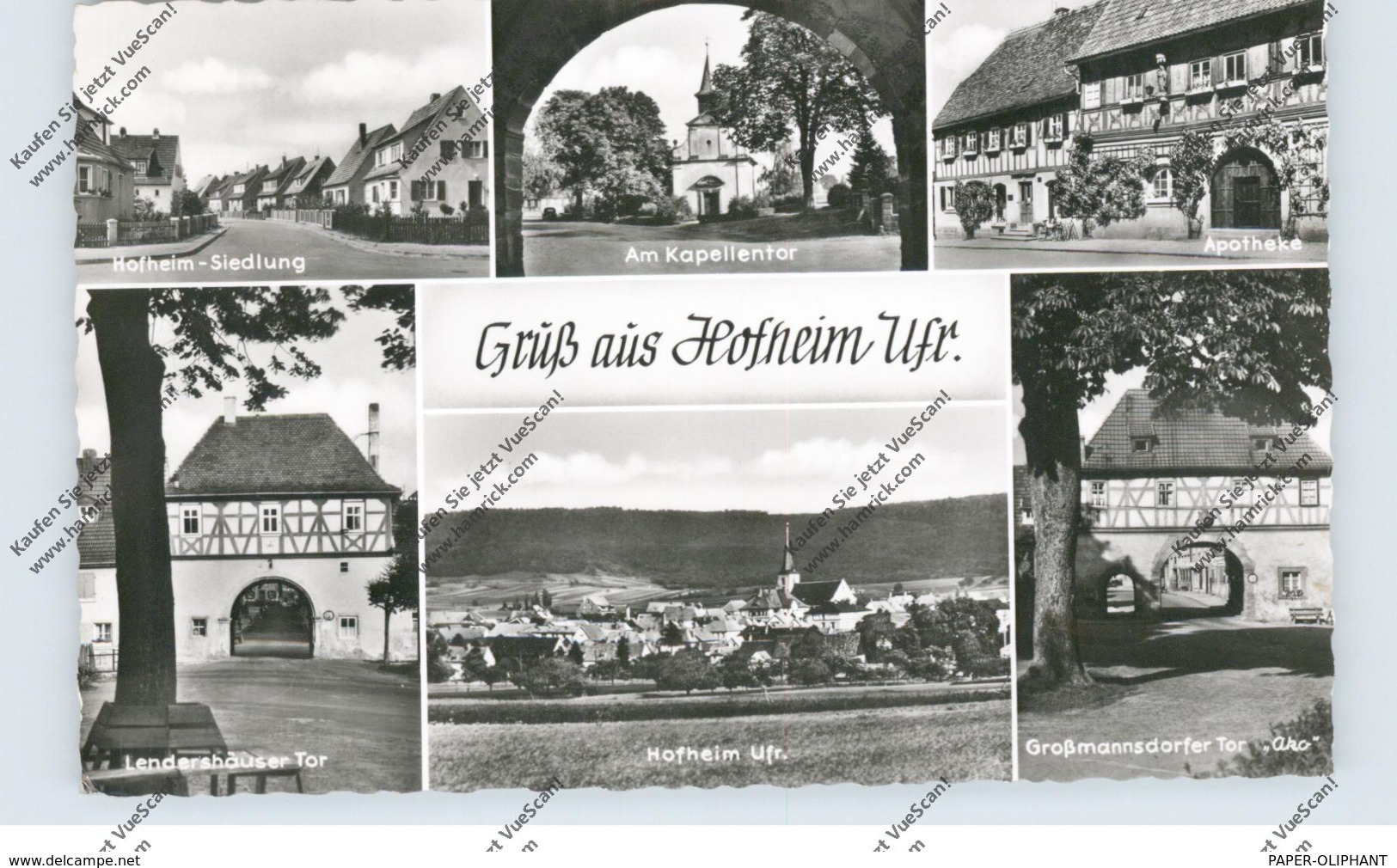 8729 HOFHEIM / Unterfranken, Siedlung, Apotheke, Tore...195... - Hassfurt