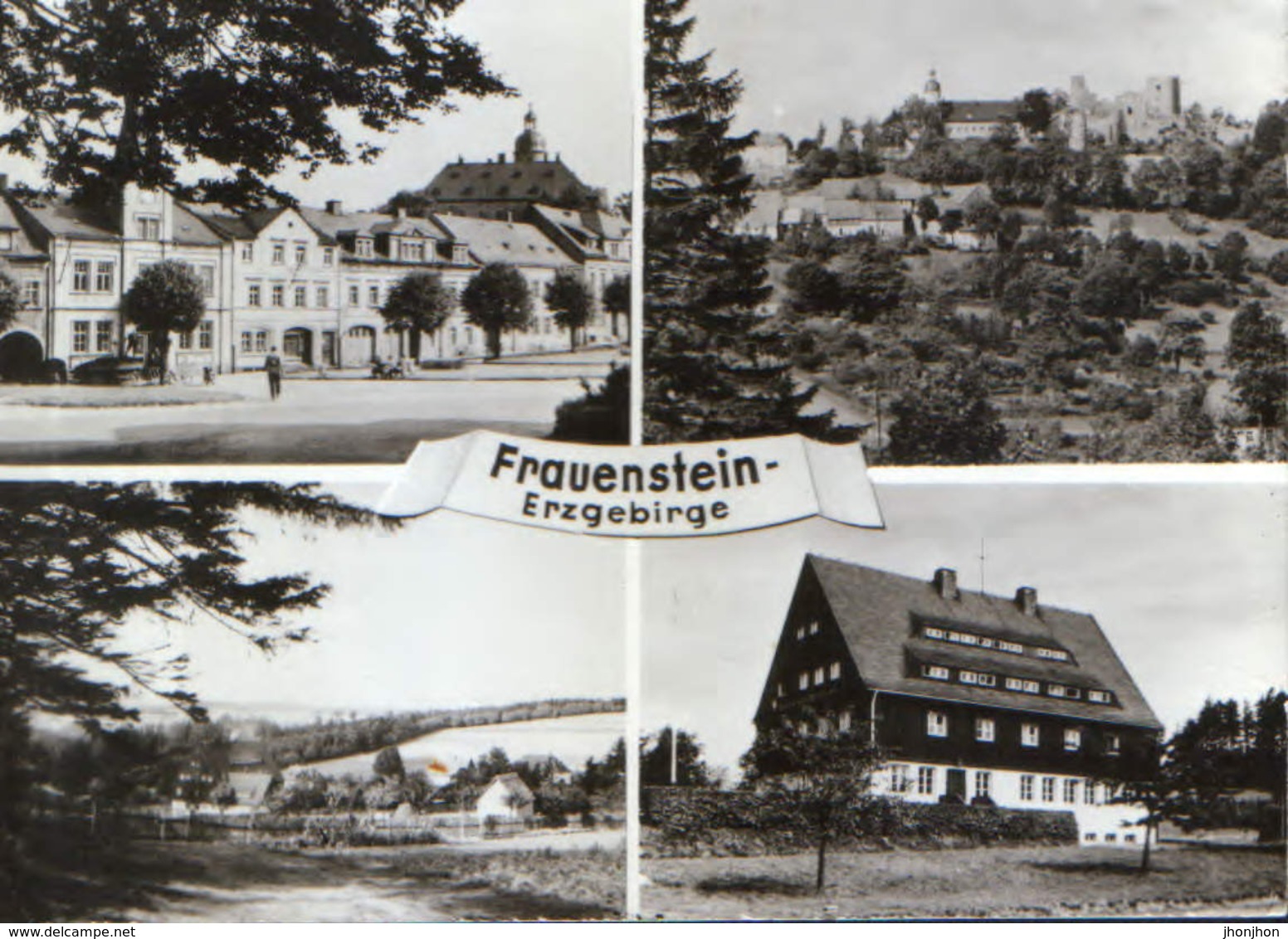 Germany - Postcard Used Written 1975 - Frauenstein-Erzgebirge - Images From The City -2/scans - Frauenstein (Erzgeb.)