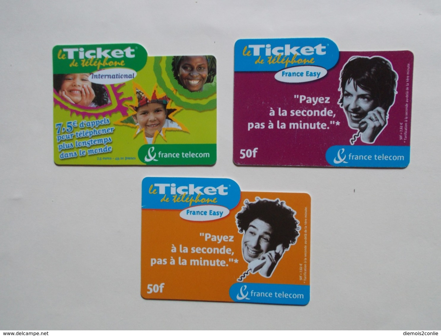 Lot 3 Tickets FRANCE TELECOM (TC 7/8) - Autres & Non Classés