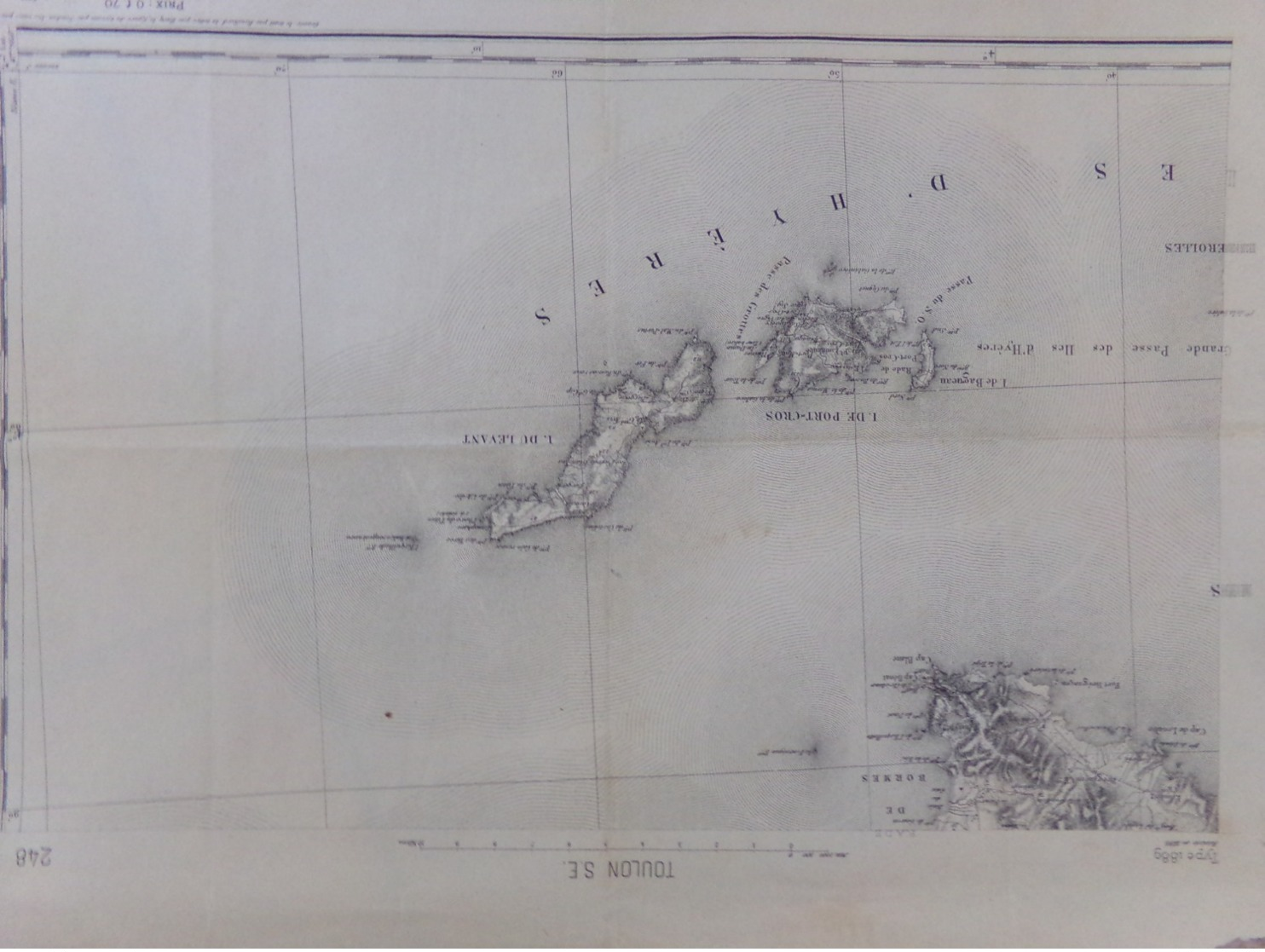 Carte Toulon  Port Gros Levant 1889 - Nautical Charts