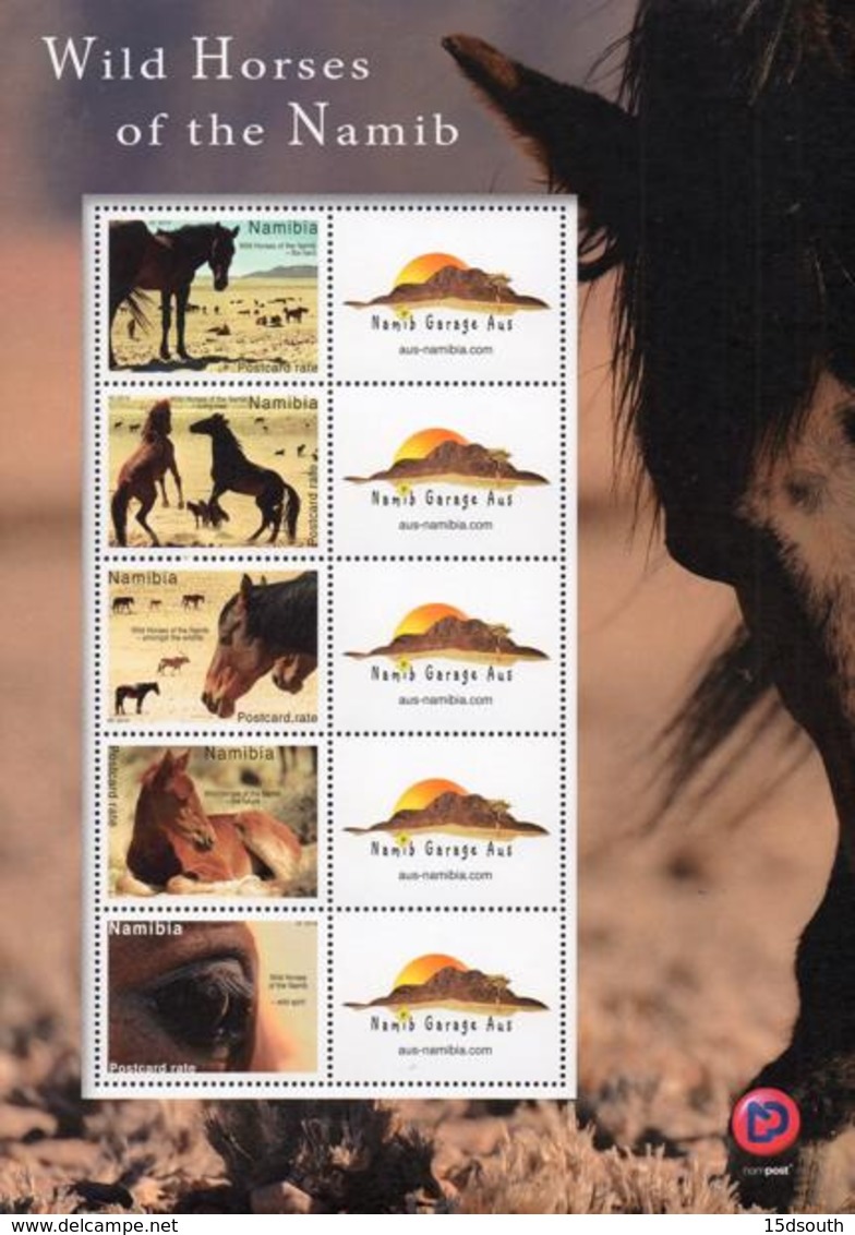 Namibia - 2019 Persoanlised Stamps Wild Horses Sheet (**) - Cavalli