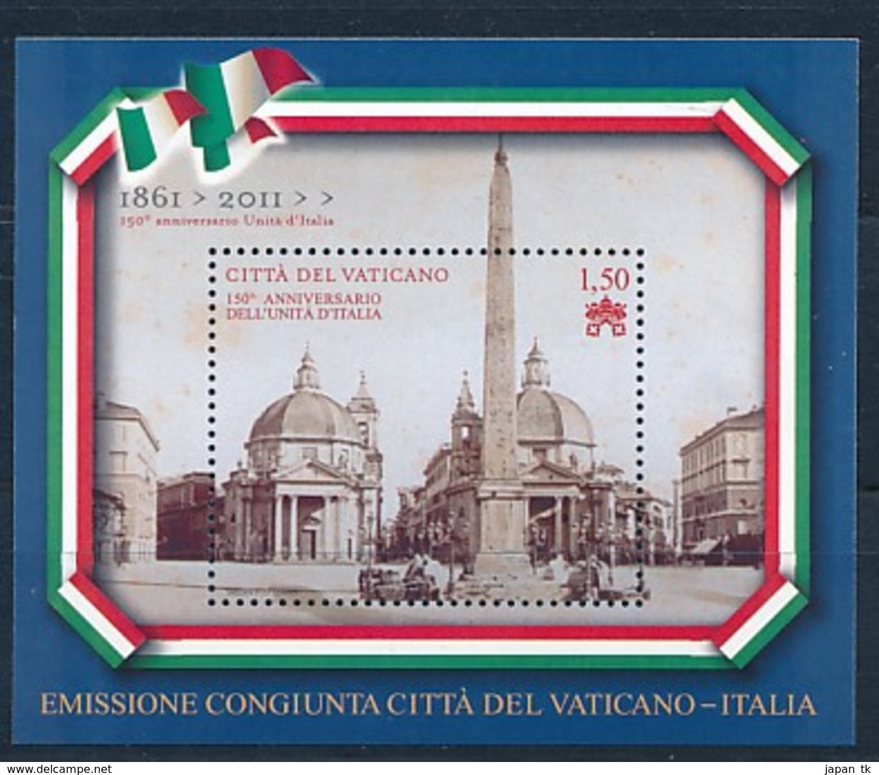 VATIKAN Mi. Nr. Block 35 150 Jahre Einheit Italiens - MNH - Vaticaanstad