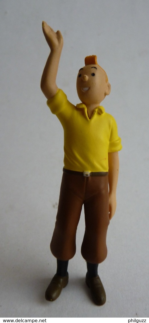 FIGURINE PLASTOY 2011 MOULINSART TINTIN Qui Salut Pull Jaune - Tim & Struppi