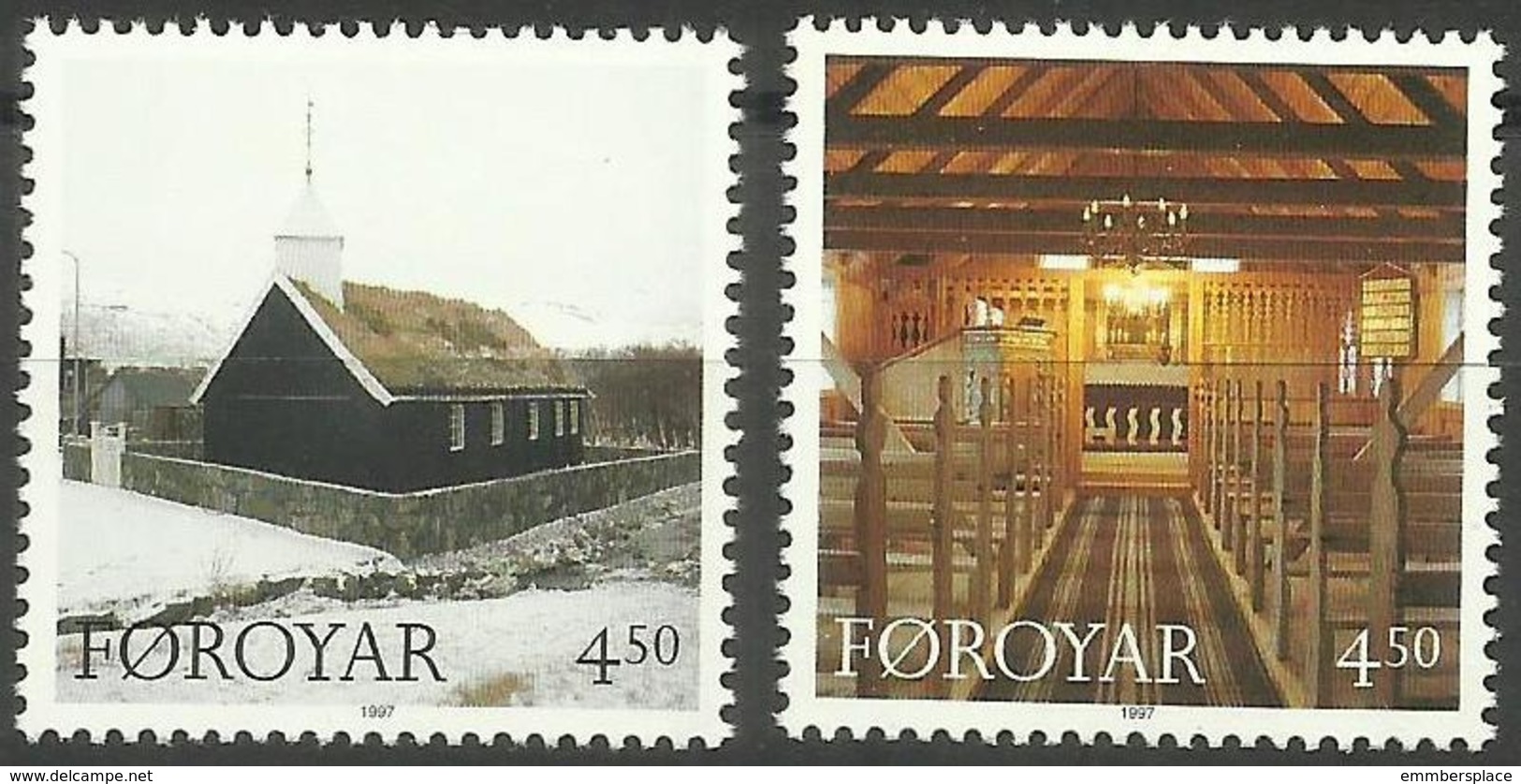 Faroe Islands - 1997 Christmas MNH **   SG 330-1   Sc 328-9 - Faroe Islands