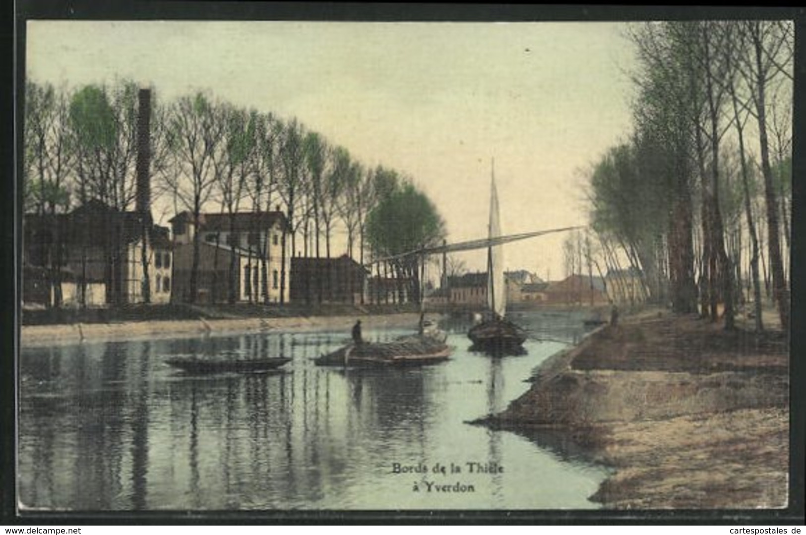 AK Yverdon, Bords De La Thiele, Segelboote - Yverdon-les-Bains 