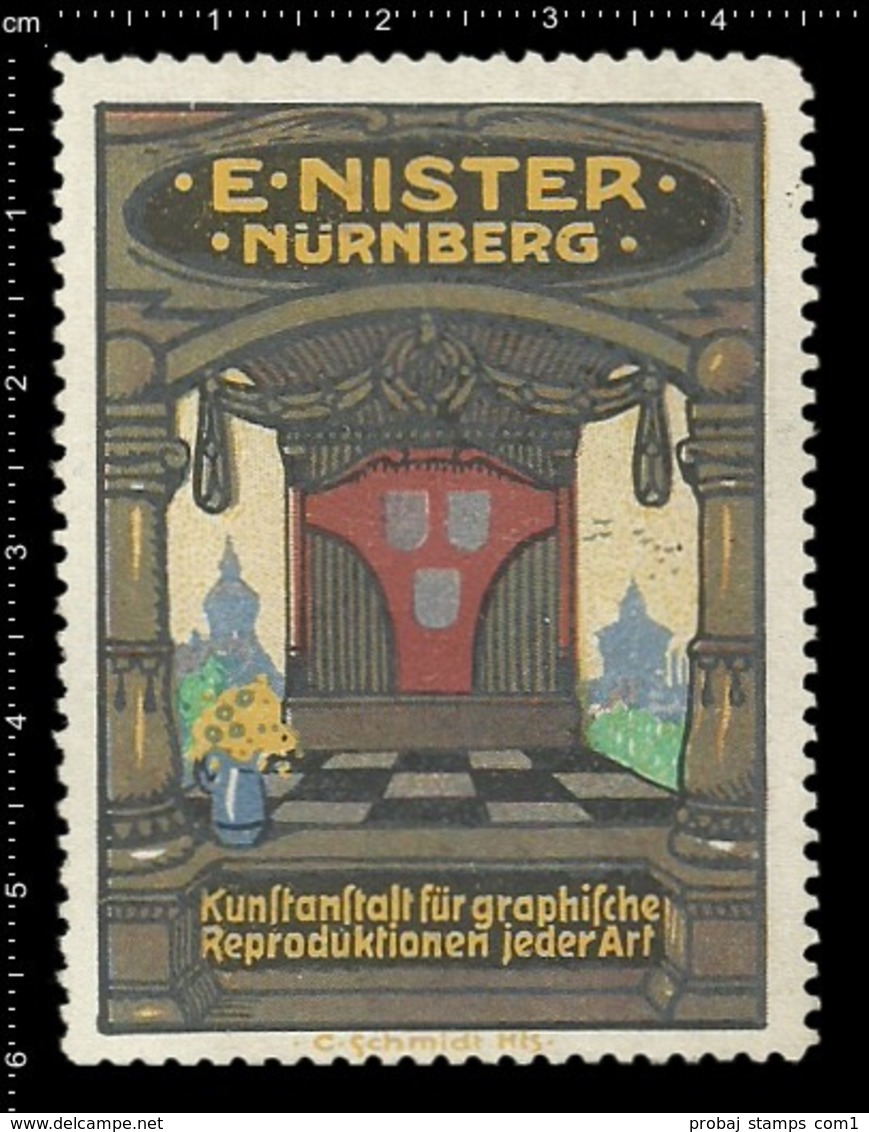 Old Poster Stamp Cinderella Reklamemarke Erinnofili Vignette E.Nister Nürnberg Nuremberg. - Cinderellas