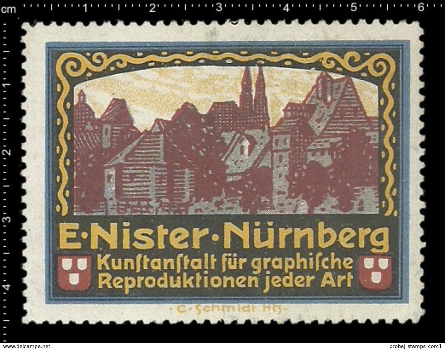 Old Poster Stamp Cinderella Reklamemarke Erinnofili Vignette E.Nister Nürnberg Nuremberg. - Erinnofilia