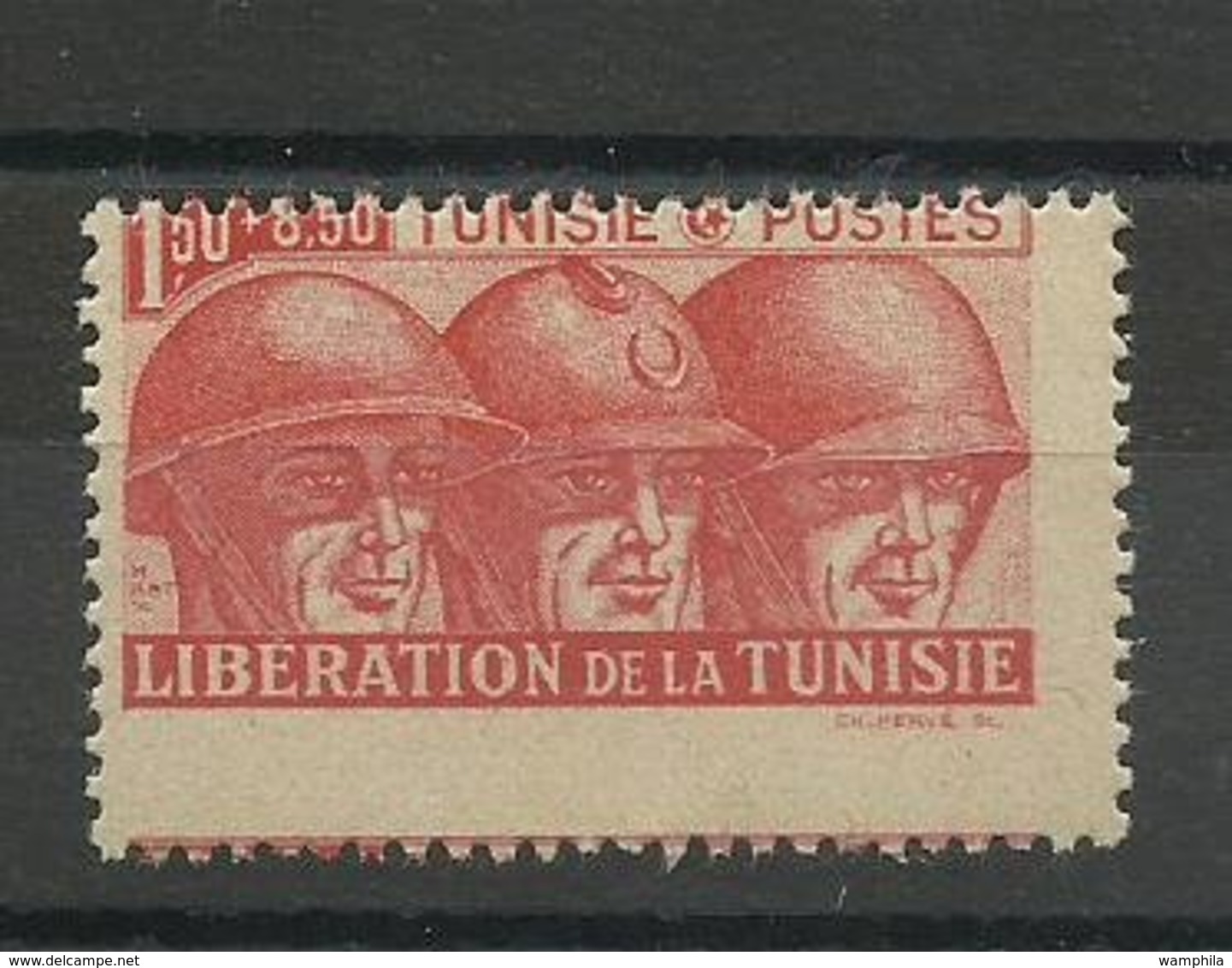 Tunisie 1944, N° 249 ** Variété Piquage + Série 250/267 *, 268 *, 269/272* - Neufs