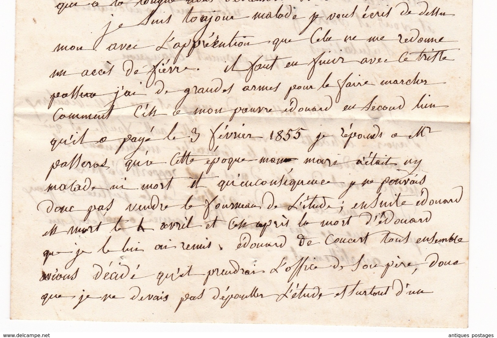 Lettre 1860 Poncin Ain Nantua Dupunat Avoué