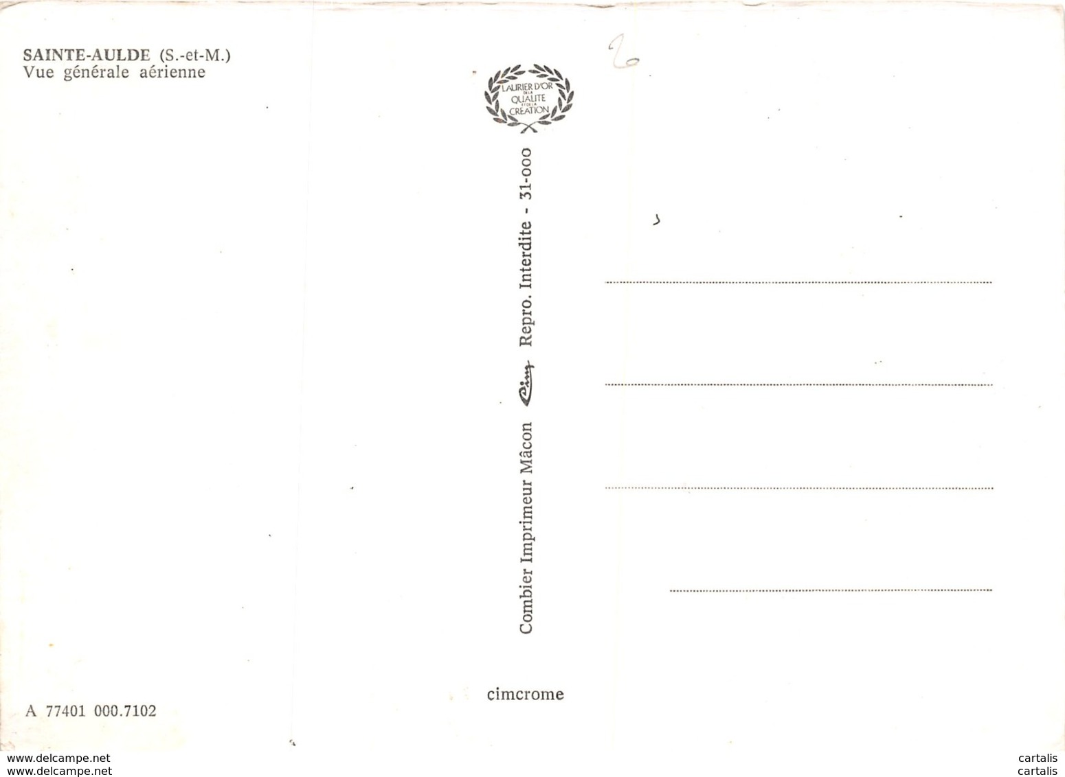 77-SAINTE AULDE-N°235-D/0143 - Other & Unclassified