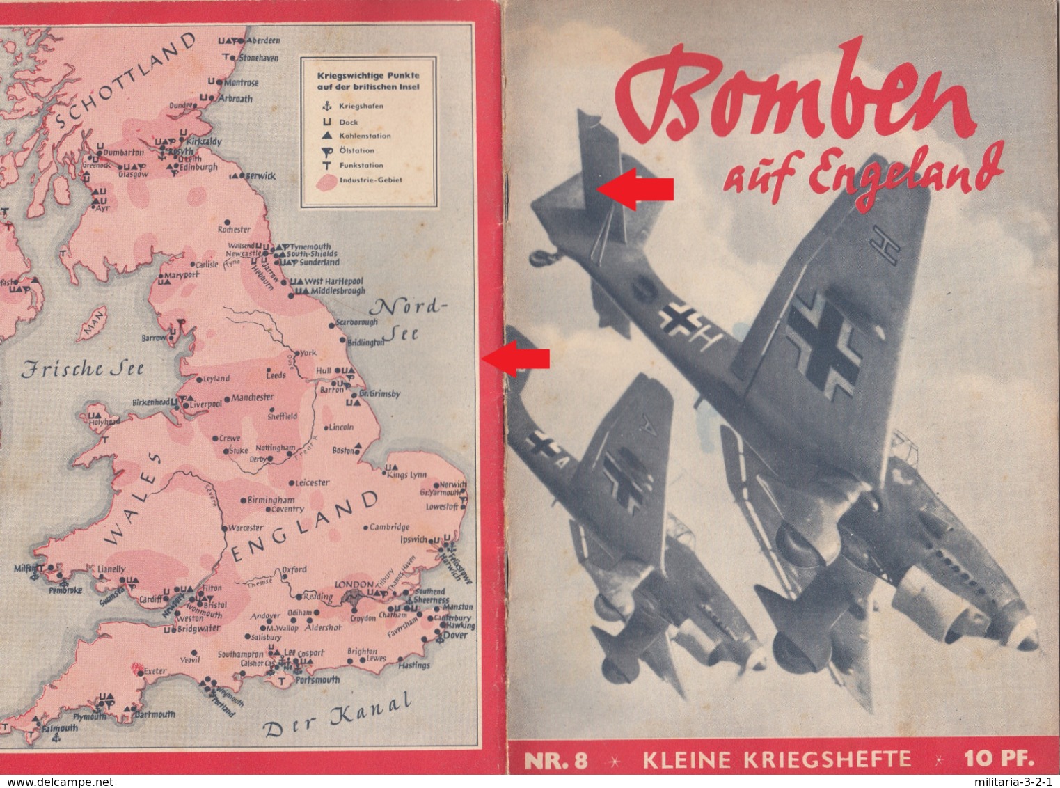 25, Kleine Kriegshefte " Bomben Auf England " Nummer 8 ! - Other & Unclassified
