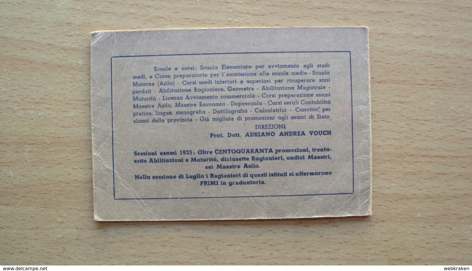 CALENDARIETTO ANNO 1936 ISTITUTI SCOLASTICI RIUNITI GALILEO GALILEI TRIESTE (s.c. 1) - Autres & Non Classés