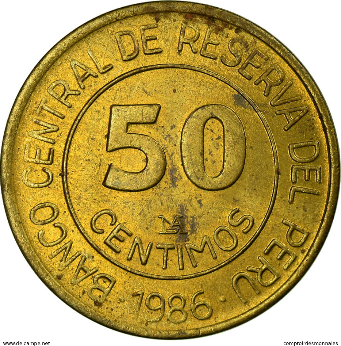 Monnaie, Pérou, 50 Centimos, 1986, Lima, TTB, Laiton, KM:295 - Pérou