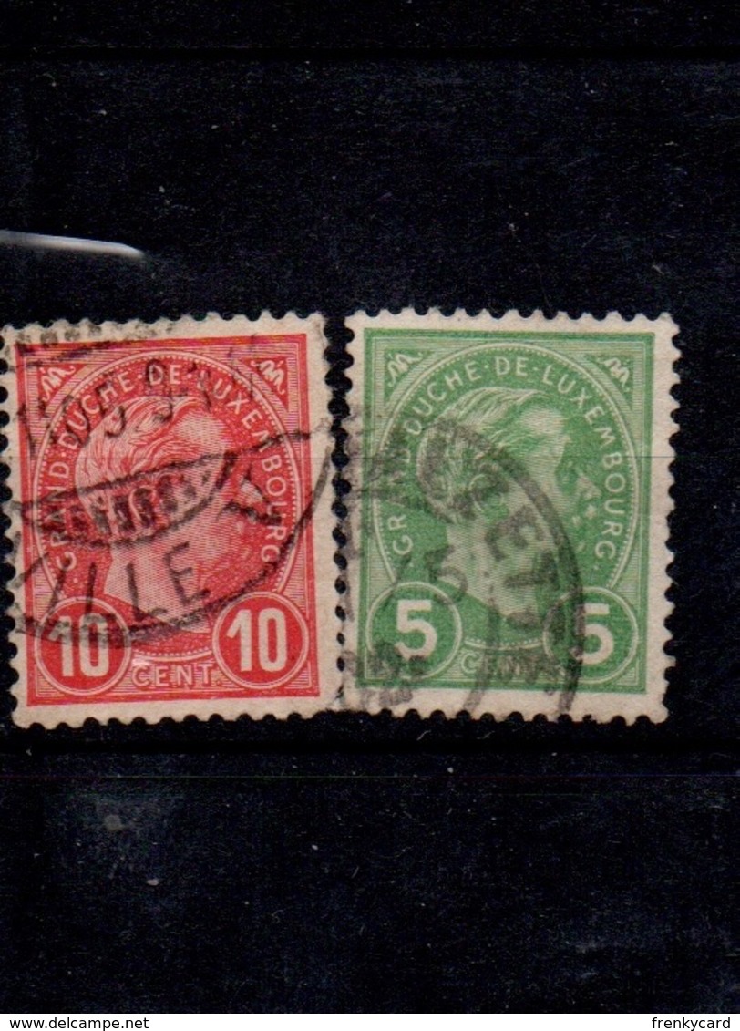 Luxemburg Used 10-5 Cent. 1890\1900 - 1895 Adolphe Right-hand Side