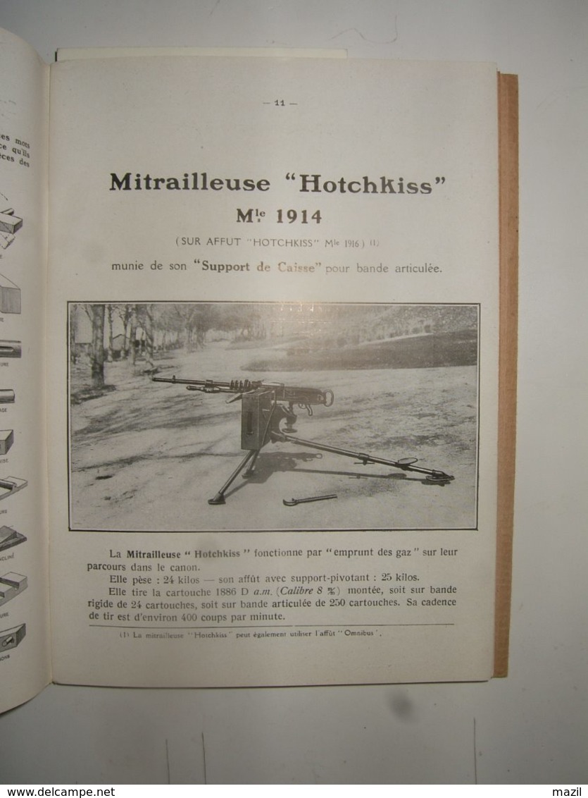 - Mitrailleuses Françaises D'Infanterie , Guide De L'élève Mitrailleur  1918 - Documents