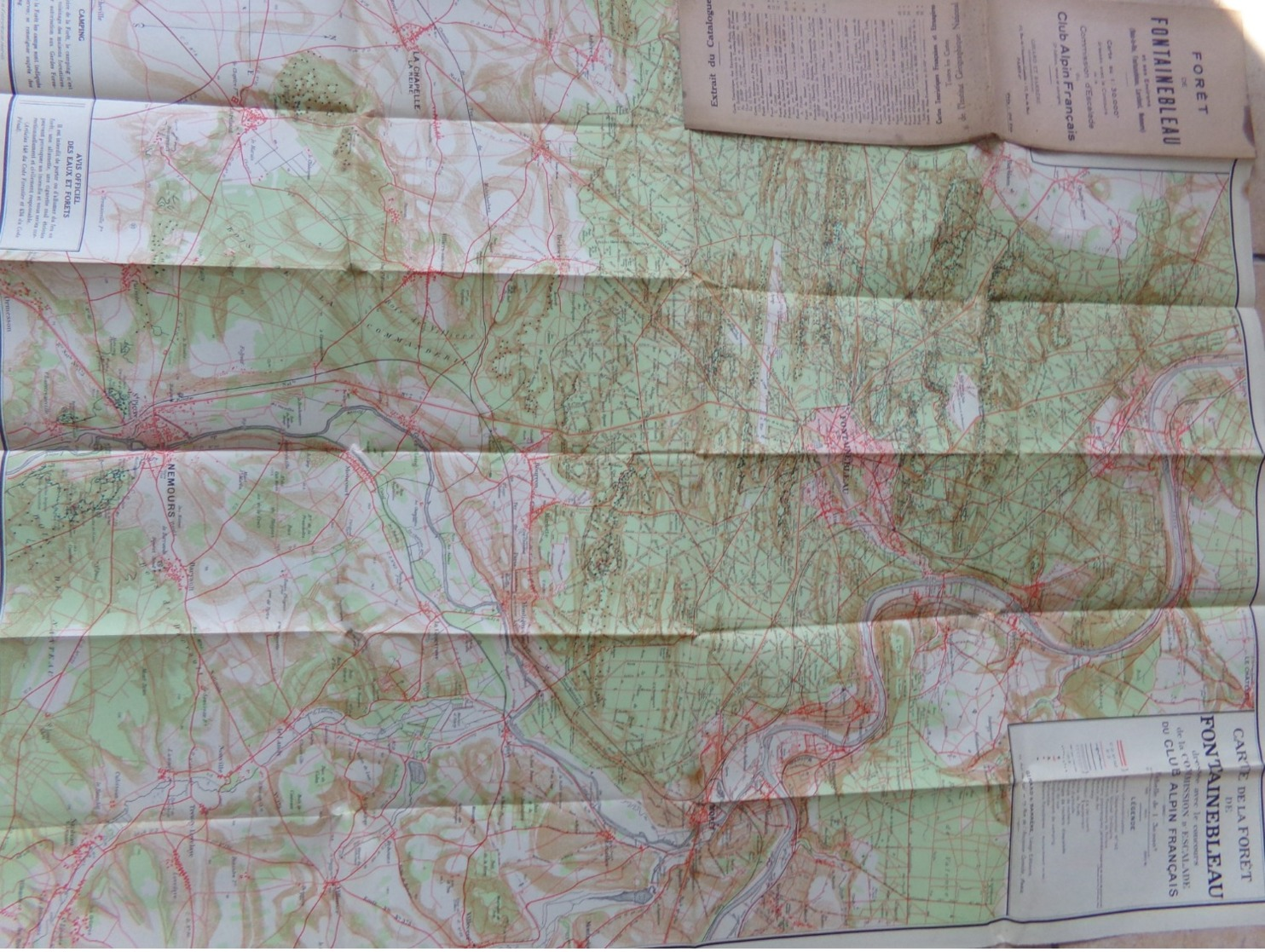 Carte Foret De Fontainebleau Commission D Escalade Club Alpin Francais - Topographical Maps