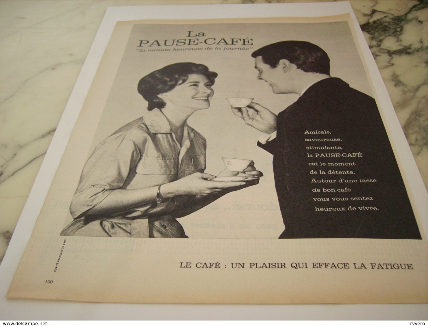 ANCIENNE PUBLICITE DETENTE PLAISIR PAUSE CAFE  1961 - Posters