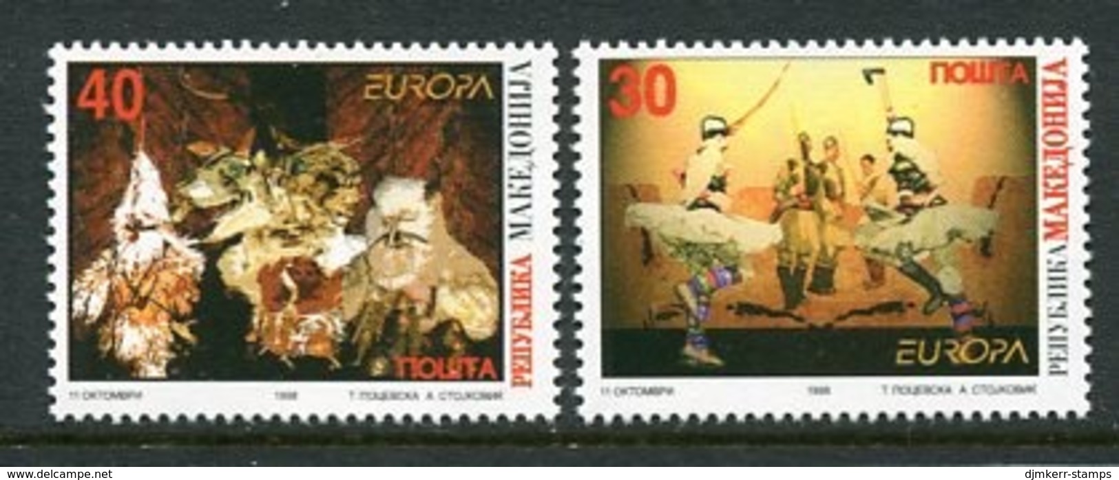 MACEDONIA 1998 Europa: Festivals MNH / **.  Michel 128-29 - North Macedonia